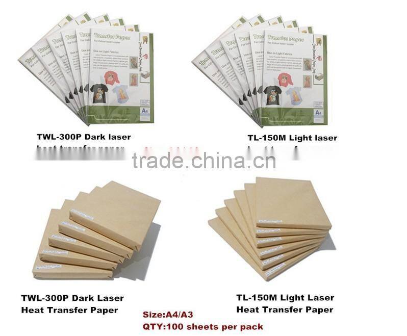 High quality t-shirt inkjet transfer paper for light and dark fabrics