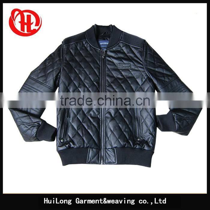 Manufacture men baseball jacket varsity pu leather jacket