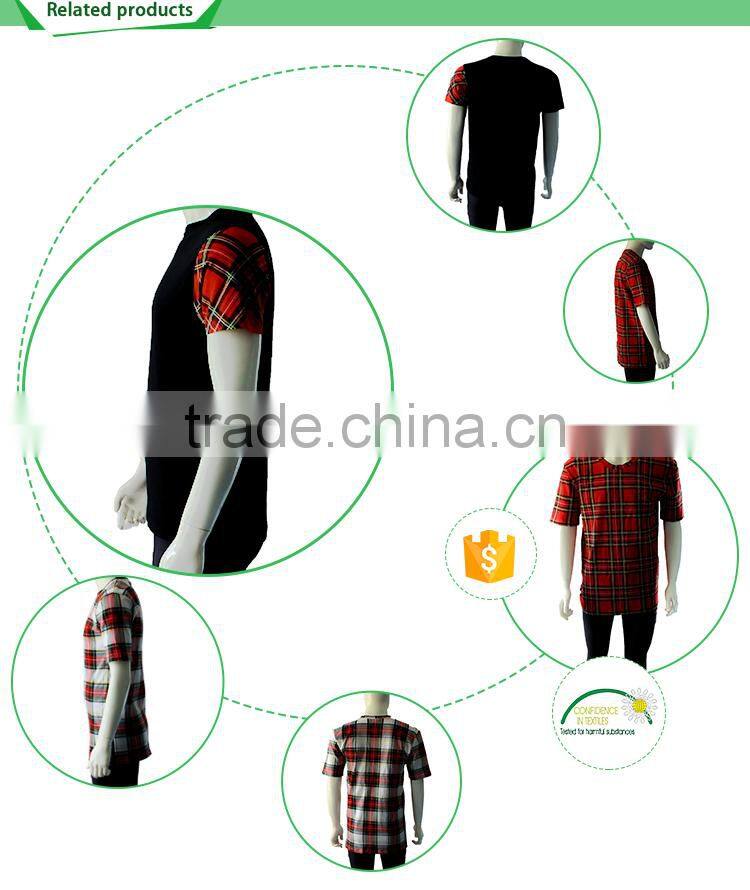 cotton all over printed tartan t shirts men