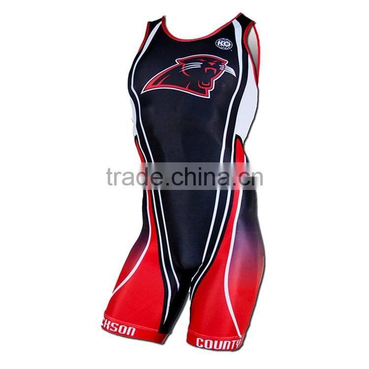 Full Sublimation men's wrestling suits/wholesale wrestling singlets/suit for man