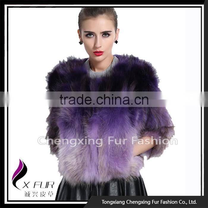 CX-G-A-01B High Fashion Professional Fur Raccoon Fur Coat And Jacket