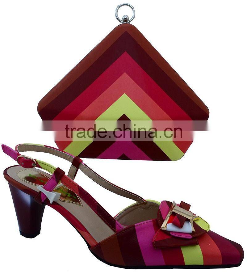 Bestway wholesale price top grade interesting design ladies shoes and matching bags party shoes and matching bags MG1058