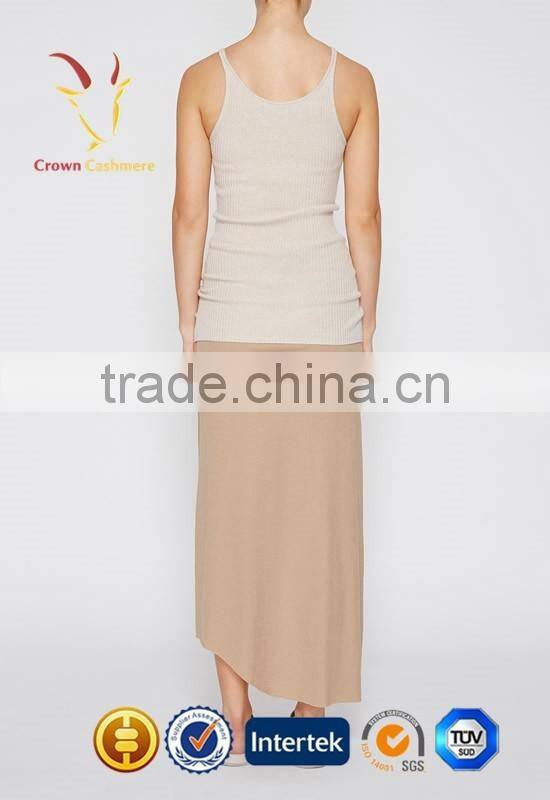 Ladies Sleeveless Knit Cashmere Pullover Sweater