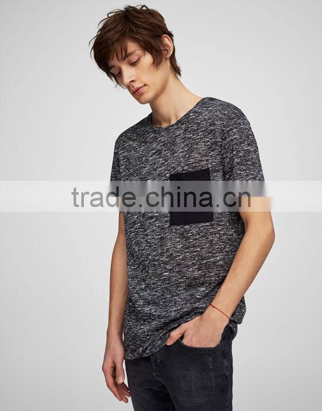 Customized white casual short sleeve emboridered t shirt for men