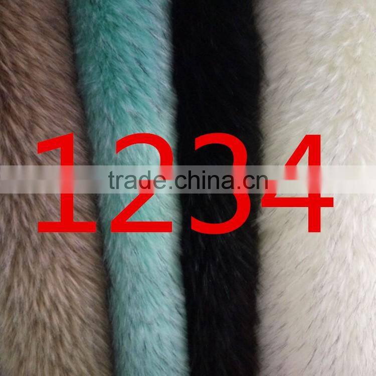 Hot Selling Raccoon Fur Trim for Hood with Cheap Price/Fuax fur collar triming for winter overcoat