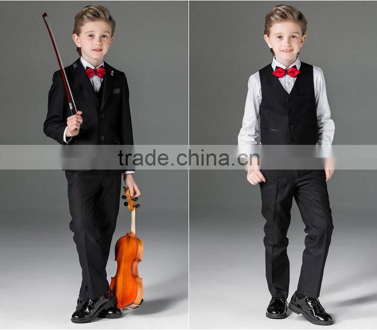 ELPA NXB0075 formal designer slimming wholesale black 3 piece kids boys suits