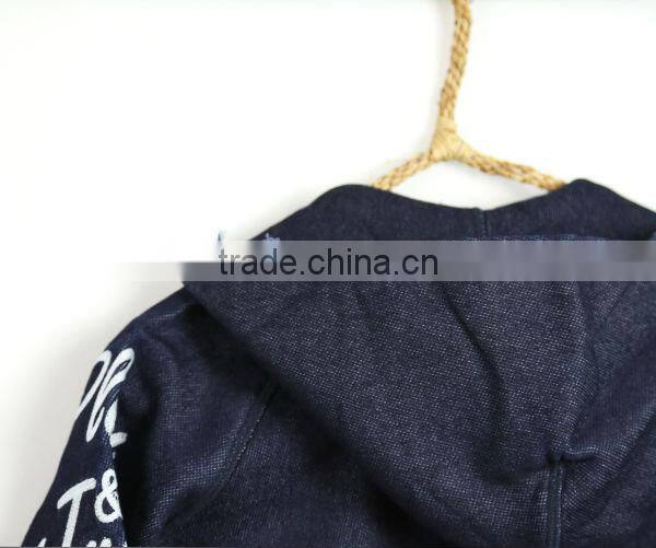 high quality wholesale boys light blue spring jeans hoody