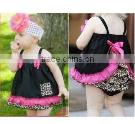 Factory price wholesale cute beautiful baby girls chevron Swing Top Set, Hot sale Children's Clothing Sets SW655