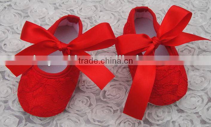 shoes imported from china Factory outlet soft bottom toddler shoes infant Non-slip pure color shoes baby red prewalker wholesale