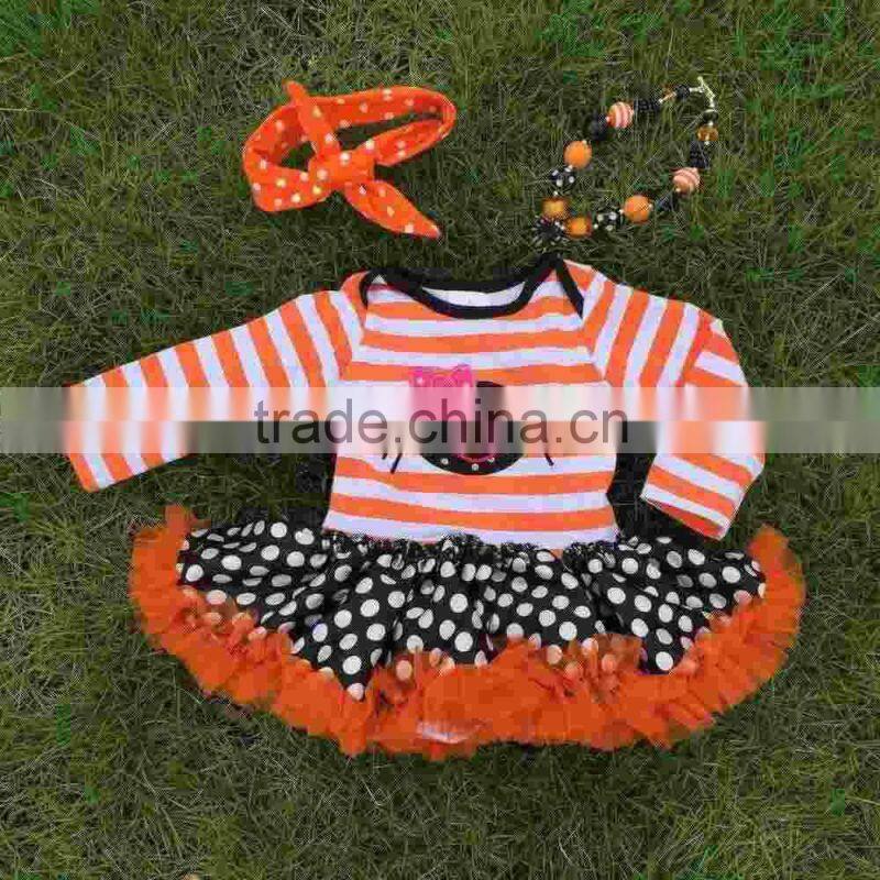 NEW ARRIVAL newborn girl clothes newborn Halloween tutu romper kid tutu romper newborn girl clothes with necklace and headband