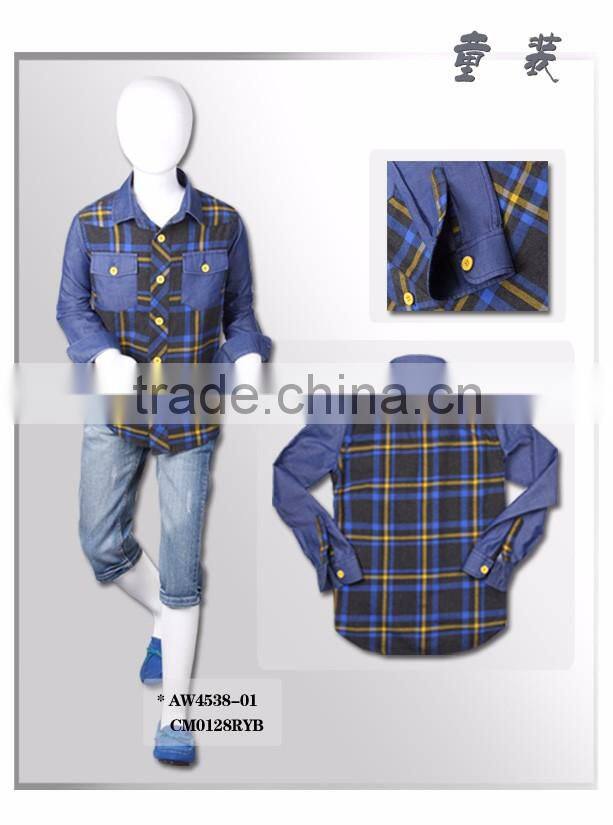 latest collection of kids casual flannel shirt design