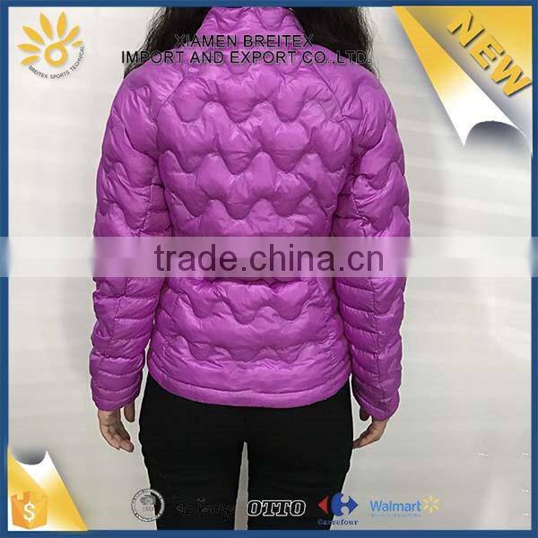 Top quality custom outdoor winter warm womens padded jacket