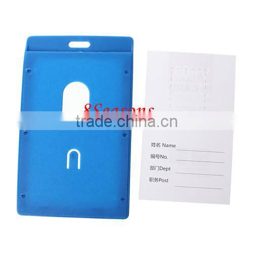 Blue Vertical Polyvinylchlorid ID Cards Badges Holders 10.9cm x6.7cm
