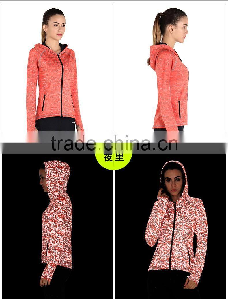 Woman's Outdoor Clothing Night Quick-drying Coat Reflective Sportswear Couple Casual Hooded Clothing