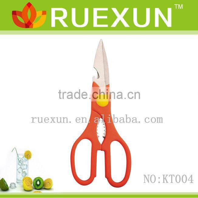 KT004 8.2" Hot Sale Stainless Steel Kitchen Scissors with color handle