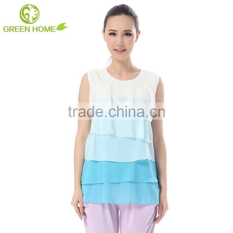 comfortable sleeveless light color breastfeeding clothes Wholesale maternity clothes nursing tops