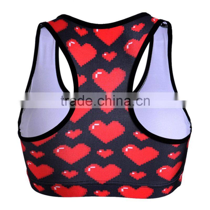2015 Women Sport Bra Digital Print Bra Plus Size S131-88