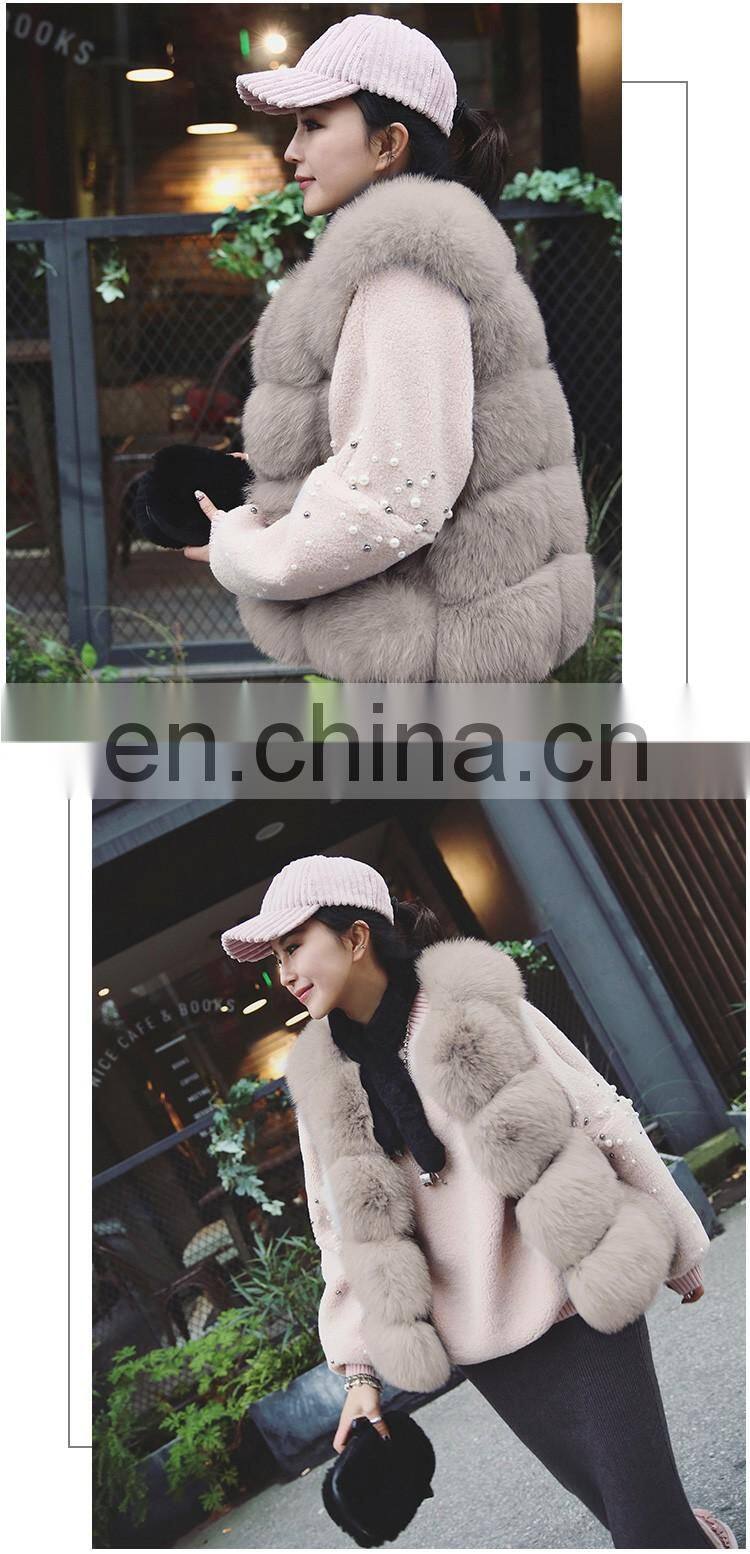 Factory Wholesale New Fashion Sleeveless Lady Winter Fur Vest Real Fox