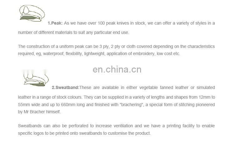 Customized Patrolman Constable Peaked Cap with Cover for Student