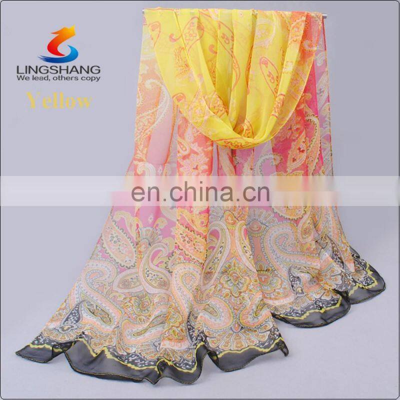 Neew style gardens floral women winter warm pashmina shawl wool shemagh scarf