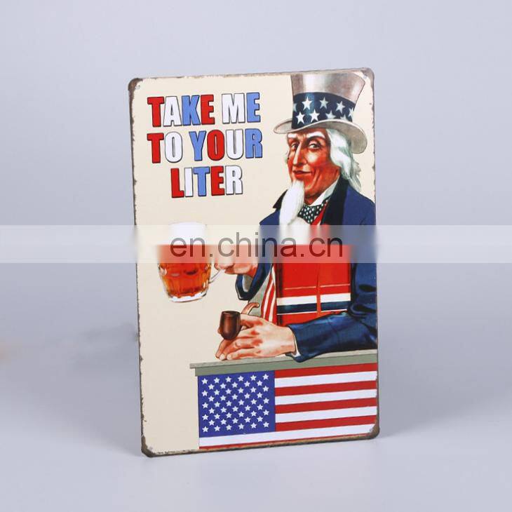 Professional OEM Factory Vinatge Style Custom Fashion Decorative Metal Sign For Coffee Shop