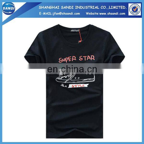 Cheap promotional logo print custom t-shirt