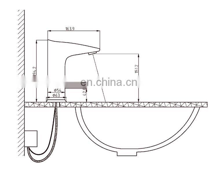 Deck Mounted Brass Bathroom basin mixer faucet with sensor