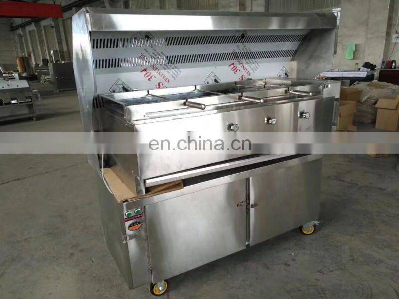 High quality and efficient charcoal barbecue meat roasting machine for rabbit lamb with low price