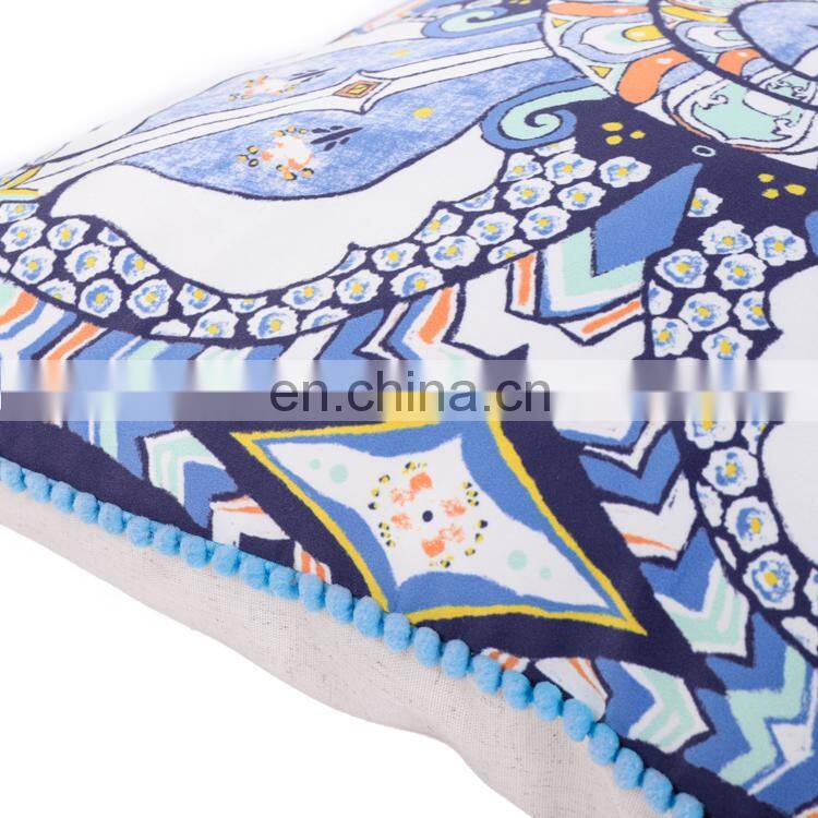 National Garden Nanjing Backrest pompom Decorative Cushions Outdoor Chair Cushion For Sofa