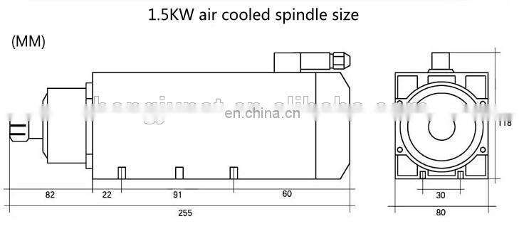 China factory 1.5KW 18000rpm ER20 air cooled spindle motor with 220V/380V