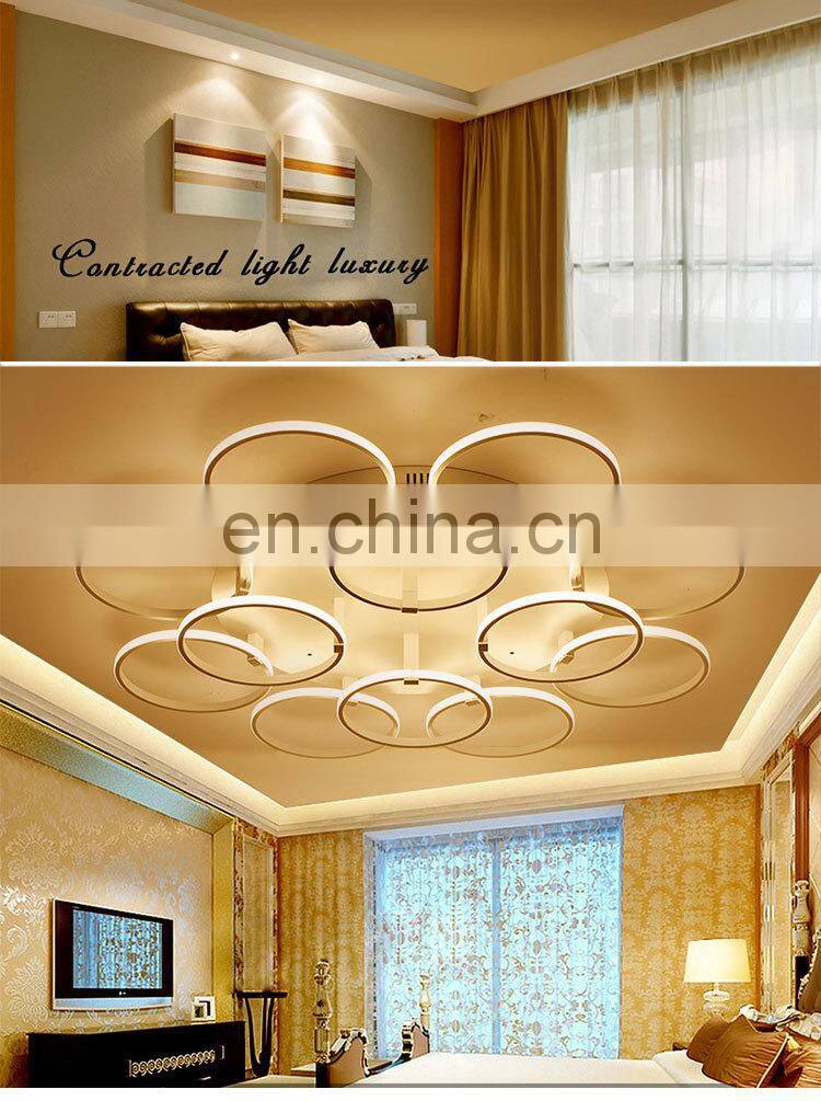 2018 New Products Creative Living Room Lamp 3/9/12 Head Warm Modern Flush Mount LED Ceiling Lamp with remote control