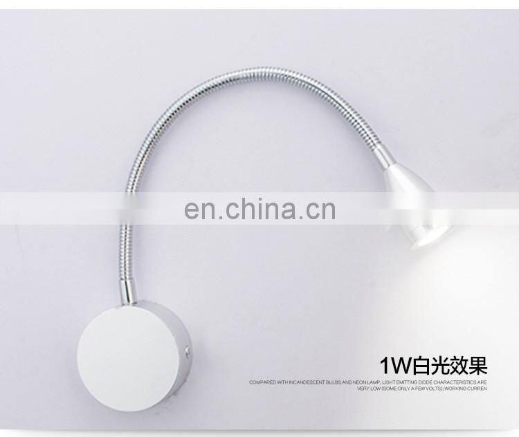 Export Quality Led Hotel Gooseneck Wall Lamp Aluminum Energy Saving Modern Led Lamp Flexible Night Stars Bedroom Lamp