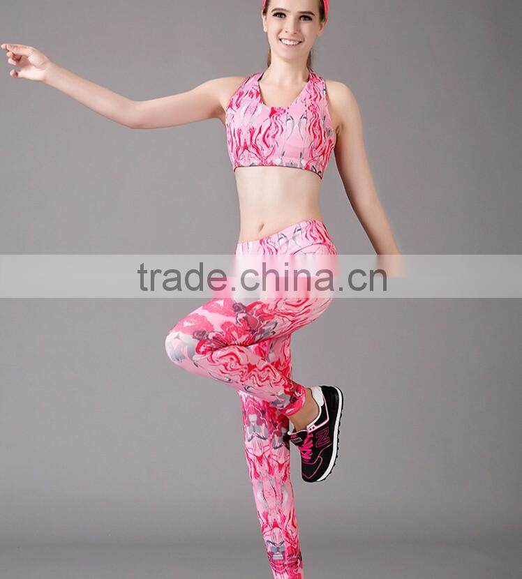 print logo brock/custom design yoga set Fitness yoga set