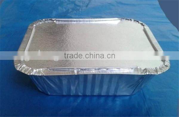 The disposable aluminum foil box of restaurant food packaging