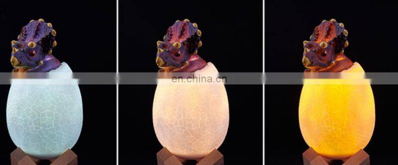 2020 Amazon hot seller kids toy Creative desk lamp3D Dinosaur Egg Night Light with USB Rechargeable