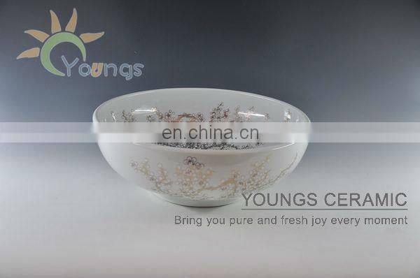 Oriental Hand Painted Ceramic Porcelain Wash Basin Bowl For Hotel