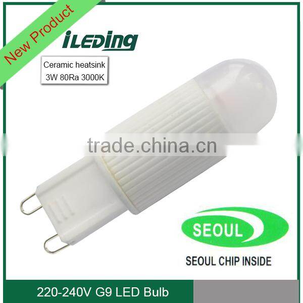 High Lumen Ceramic heatsink 230V 3W LED Bulb G9