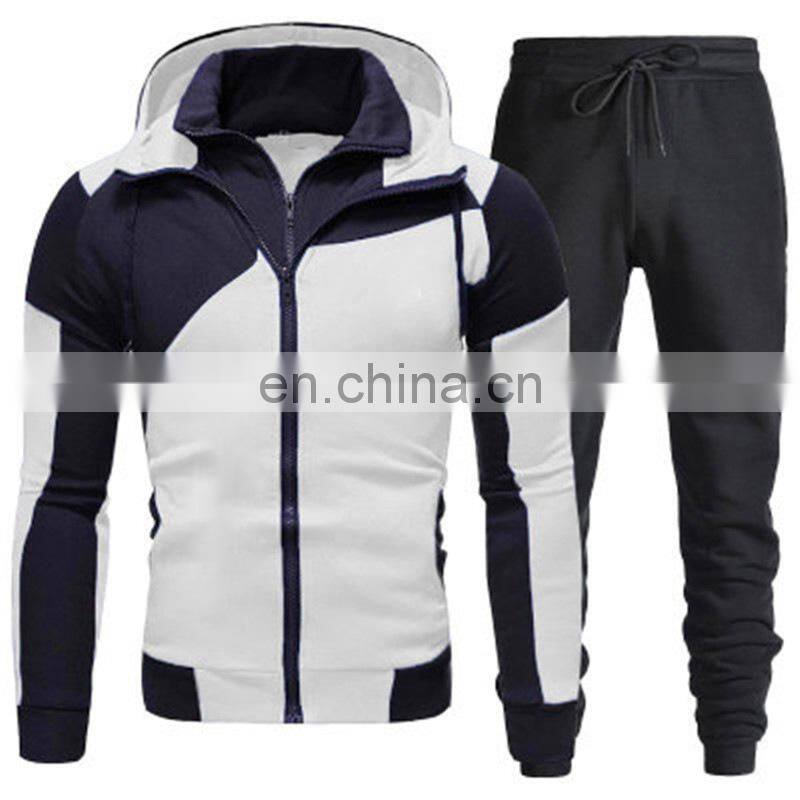 New year sale 2-pieces men's extra large size sports and leisure sports jogging suit custom men's hooded suit