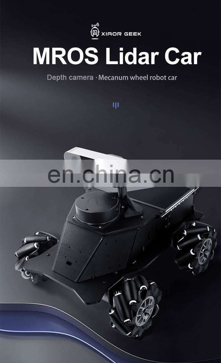 Assembled ROS MROS Lidar Car Mecanum Wheel Robot Car With 7" Touch Screen Range 12M/39.4FT