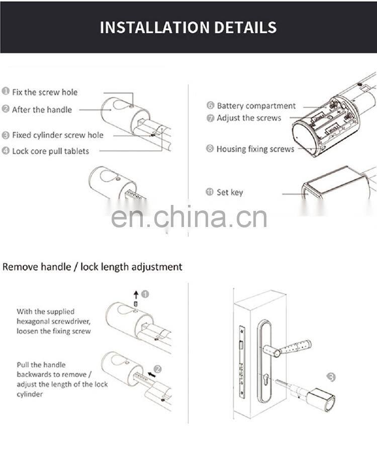 Good price double turn european smart door lock cylinder with certificate