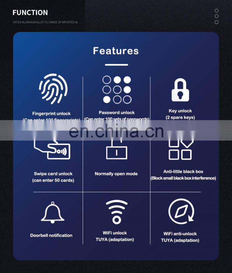 Tuya Wifi Intelligent Keypad Finger Print Electronic Password Digital Tt Biometric Security Code Fingerprint Smart Door Locks
