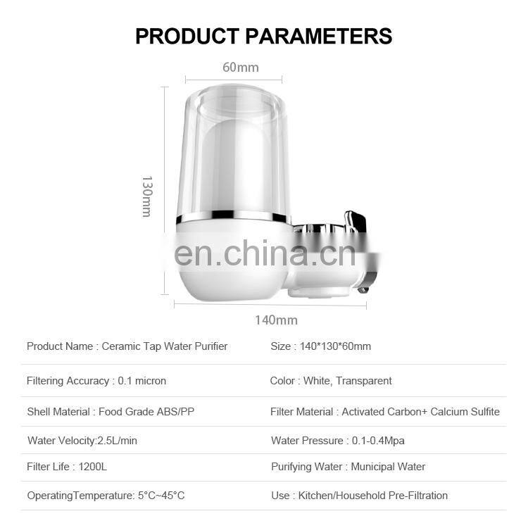 Nobana domestic compact kitchen tap connected faucet activated carbon charcoal water filter