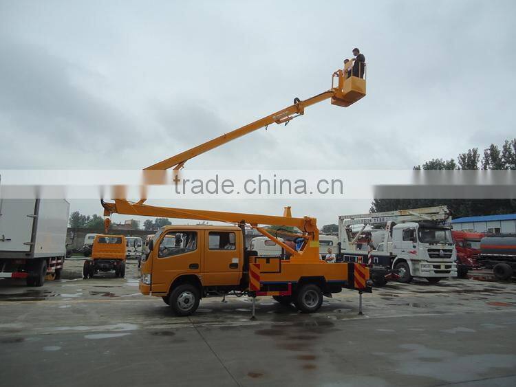 2014 Good Price Dongfeng crew cab 14M truck mounted hydraulic lifting platform