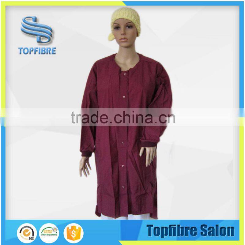 B10082 Good Quality Wholesale Crinkle Nylon Hairdresser Barber Shirt