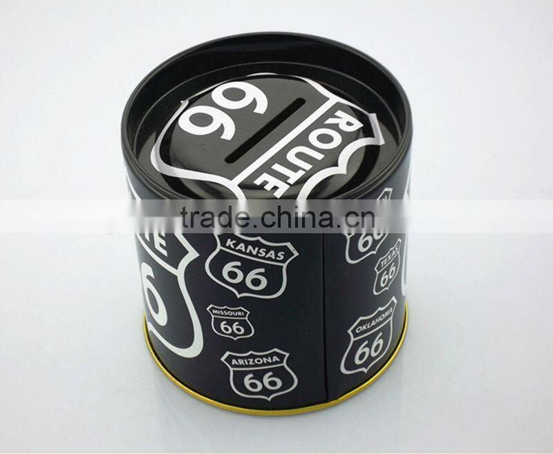 CMYK printing round money tin can