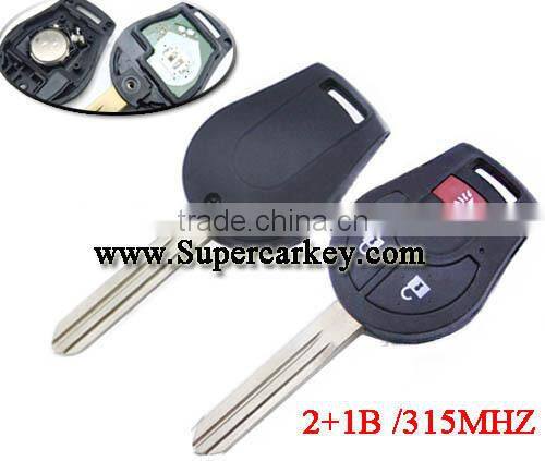 High quality 2+1 button remote key with 315MHZ for Nissa