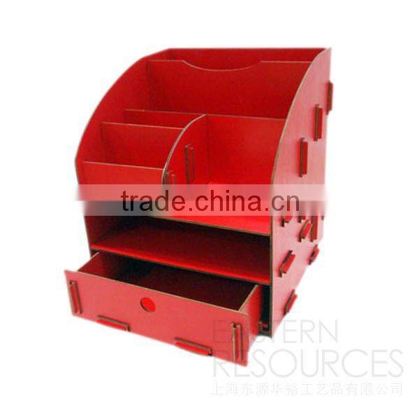 DIY Wood Desk Stationery Holder