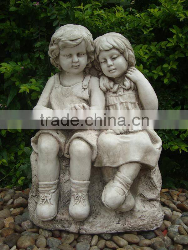 garden items reading girl garden figurine