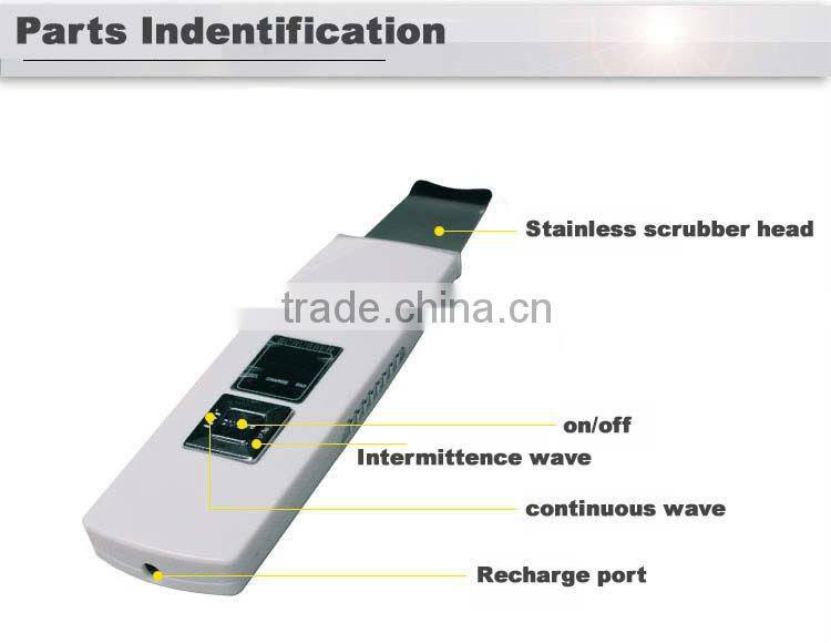 Handheld stainless steel skin scrubber electric facial scrubber