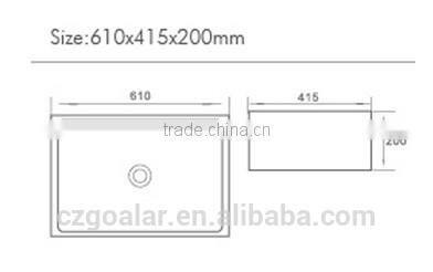 GK-02 Hot sale ceramic bathroom sinks square bowl